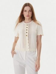 TWINSET Bluzka 252TP3203 Beżowy Regular Fit. Brązowe bluzki Twinset, m, bez wzorów, z syntetyku, bez kołnierzyka, bez ramiączek. Za 529.99 zł.