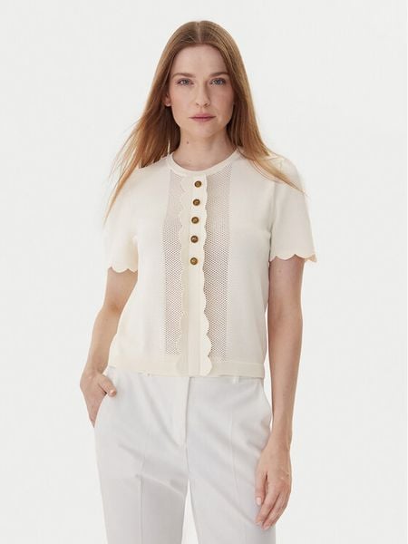 TWINSET Bluzka 252TP3203 Beżowy Regular Fit. Brązowe bluzki Twinset, m, bez wzorów, z syntetyku, bez kołnierzyka, bez ramiączek. Za 529.99 zł.