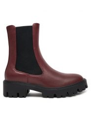 ONLY Shoes Sztyblety Onlbetty-1 15272047 Bordowy. Czerwone botki ONLY SHOES, bez wzorów, ze skóry, bez obcasa, na płaskiej podeszwie, bez zapięcia. Za 279.99 zł.