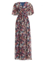 SWING Sukienka ze wzorem rozmiar: 36. Sukienki Swing, bez wzorów, bez kołnierzyka, bez ramiączek, maxi, rozkloszowane. Za 230.00 zł.