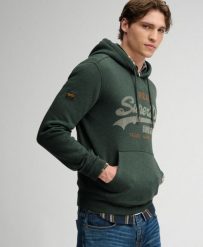 Superdry Bluza z kapturem Vintage Logo Heritage Relaxed. Zielone bluzy Superdry, s, bez wzorów, z materiału, z kapturem. Za 384.95 zł.