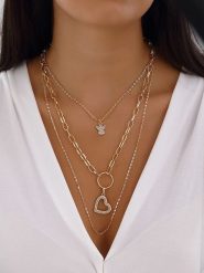Luja Bijoux Pozłacany naszyjnik z cyrkonią rozmiar: onesize. Żółte naszyjniki Luja Bijoux, z cyrkonią, metalowe. Za 77.45 zł.