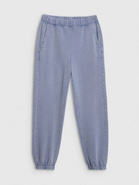 4F Spodnie dresowe joggery damskie - niebieskie S. Niebieskie spodnie dresowe 4f, s, bez wzorów, z dresówki. Za 149.99 zł.