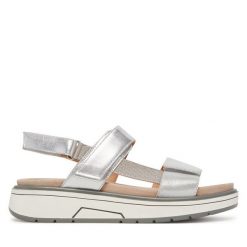 Sandały Ara. Szare sandały Ara, bez wzorów, bez obcasa, na koturnie, bez zapięcia. Za 339.99 zł.