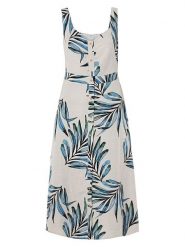 TATUUM Sukienka "Linna" w kolorze kremowo-niebieskim rozmiar: 36. Brązowe sukienki Tatuum, bez wzorów, bez kołnierzyka, bez ramiączek, maxi. Za 259.95 zł.