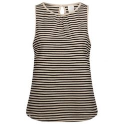 Vest Top Damski Paski Kelly. Białe koszulki sportowe Trespass, bez wzorów, bez ramiączek. Za 74.99 zł.