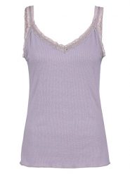 Fresh Made Top w kolorze lawendowym rozmiar: XL. Różowe topy Fresh Made, xl, bez wzorów, z koronki, bez kołnierzyka, bez ramiączek. Za 46.45 zł.