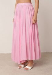 Różowa Spódnica Bawełniana o Rozkloszowanym Kroju z Kieszeniami Nephise. Czerwone spódnice Born2be, do pracy, uniwersalny, bez wzorów, z bawełny, biznesowe, maxi, dopasowane. Za 149.99 zł.