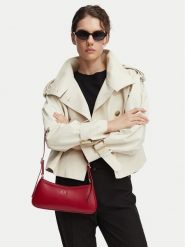 Calvin Klein Torebka Ck Small Shoulder Bag LV04F3170G Czerwony. Czerwone torebki klasyczne Calvin Klein, bez wzorów, ze skóry, bez dodatków. Za 368.99 zł.