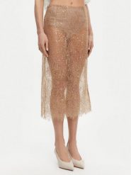 Herskind Spódnica midi 5575209 Beżowy Regular Fit. Brązowe spódnice Herskind, bez wzorów, z syntetyku, midi. Za 929.99 zł.