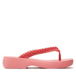 Japonki Ipanema. Czerwone klapki Ipanema, bez wzorów, bez obcasa. Za 79.99 zł.