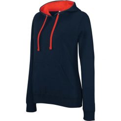 Bluza damska z kapturem Kariban Contrastée. Czerwone bluzy KARIBAN, s, bez wzorów, z bawełny, z kapturem. Za 194.50 zł.