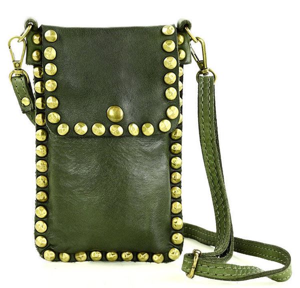 Listonoszka etui na telefon MARCO MAZZINI zielony v218c. Zielone torebki klasyczne bez wzorów, ze skóry, bez dodatków. Za 129.00 zł.