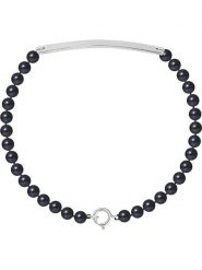 Pearl Addict Bransoletka "Love Gourmette" z perłami w kolorze tahiti rozmiar: onesize. Niebieskie bransoletki Pearl Addict, z perłą, srebrne. Za 208.99 zł.