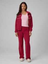 4F Spodnie dresowe z prostymi nogawkami z modalem damskie - burgundowe S. Czerwone spodnie dresowe 4f, s, bez wzorów, z dresówki. Za 149.99 zł.