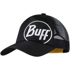 Czapka z daszkiem Trucker Logo Black. Czarne czapki Buff, bez wzorów, z materiału, klasyczne. Za 94.99 zł.