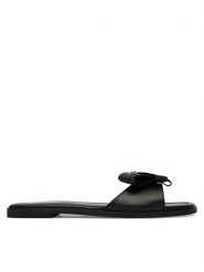 LOVE MOSCHINO Klapki JA28142G0OIE0000 Czarny. Czarne klapki Love Moschino, bez wzorów, ze skóry, bez obcasa. Za 809.99 zł.