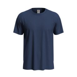 Koszulka Unisex Dla Dorosłych Z Klasycznym, Organicznym Dekoltem. Niebieskie bluzki STEDMAN, s, bez wzorów, klasyczne, bez kołnierzyka, bez ramiączek. Za 40.99 zł.