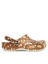 Crocs Klapki Classic Graphic Clogs 214153 Brązowy. Brązowe klapki Crocs, bez wzorów, z tworzywa sztucznego, bez obcasa. Za 259.99 zł.