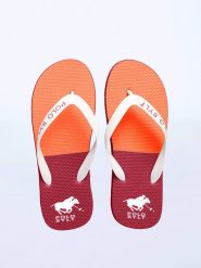 Polo Sylt Japonki w kolorze pomarańczowo-czerwonym rozmiar: 36/37. Czerwone klapki Polo Sylt, bez wzorów, z otwartym noskiem, bez obcasa. Za 56.99 zł.