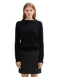 Tom Tailor Sweter w kolorze czarnym rozmiar: XL. Czarne swetry Tom Tailor, xl, bez wzorów, z bawełny, bez ramiączek. Za 123.25 zł.