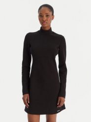 Calvin Klein Jeans Sukienka codzienna Ls Scuba Fit And Flare LV044D222G Czarny Regular Fit. Czarne sukienki Calvin Klein Jeans, na co dzień, s, bez wzorów, z bawełny, bez kołnierzyka, bez ramiączek, proste. Za 429.99 zł.