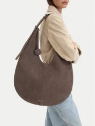 GINO ROSSI Torebka EO-224-19586-1 Beżowy ciemny. Brązowe shopper Gino Rossi, bez wzorów, ze skóry, bez dodatków. Za 599.99 zł.
