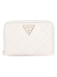 Guess Portfel w kolorze białym - 14 x 10 x 2 cm rozmiar: onesize. Brązowe portfele Guess, z aplikacjami, z materiału. Za 175.95 zł.