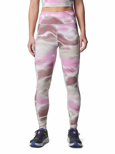 Columbia Legginsy sportowe "Boundless Trek™" w kolorze jasnoróżowo-jasnobrązowym rozmiar: L. Brązowe legginsy Columbia, l, bez wzorów, z materiału, outdoorowe. Za 83.03 zł.