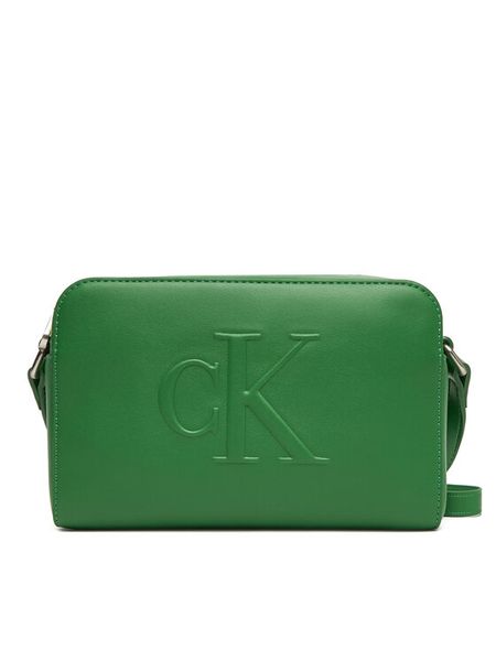 Calvin Klein Jeans Torebka Sculpted Ew Camera Bag LV04K3036G Zielony. Zielone listonoszki Calvin Klein Jeans, bez wzorów, z jeansu, bez dodatków. Za 249.99 zł.