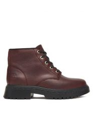 Timberland Trzewiki Cambria Valley Mid TB0A42B8EIW1 Bordowy. Czerwone botki Timberland, bez wzorów, ze skóry, bez obcasa, na płaskiej podeszwie, bez zapięcia. Za 779.99 zł.