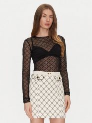 Elisabetta Franchi Body BO-021-51E2-V260 Czarny Slim Fit. Czarne body Elisabetta Franchi, bez wzorów, z syntetyku. Za 669.99 zł.