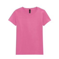 Damska Koszulka Z Grubej Bawełny. Fioletowe bluzki GILDAN, xl, bez wzorów, z bawełny, sportowe, bez kołnierzyka, bez ramiączek. Za 36.99 zł.