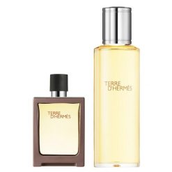 HERMÈS Terre d’Hermès Terre d'Hermès, woda toaletowa Terre d'Hermès spray podróżny 30 ml+zapas 125 ml Zestaw zapachowy 1 ct Męskie. Perfumy męskie HERMES. Za 564.00 zł.