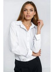 Nife Bluzka w kolorze białym rozmiar: 42. Białe bluzki Nife, bez wzorów, bez kołnierzyka, bez ramiączek. Za 180.49 zł.