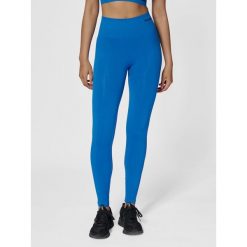 Damskie legginsy bezszwowe z wysokim stanem Hummel Tif. Niebieskie legginsy Hummel, bez wzorów, z poliamidu, z podwyższonym stanem. Za 130.50 zł.