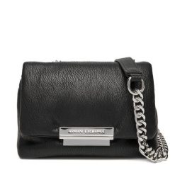 Torebka Armani Exchange. Czarne torebki klasyczne Armani Exchange, bez wzorów, bez dodatków. Za 619.99 zł.