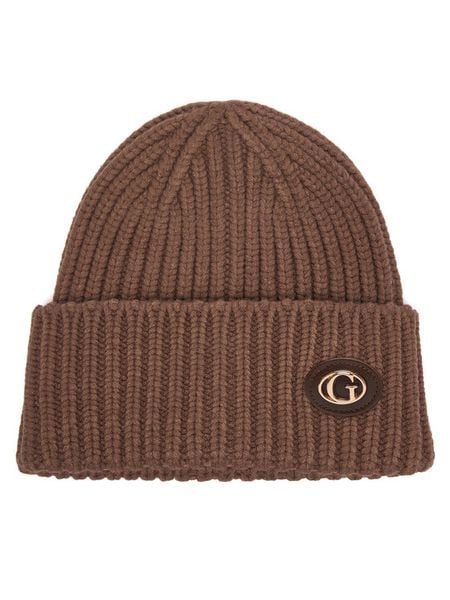 Guess Czapka AW5638 POL01 Brązowy. Brązowe czapki Guess, z aplikacjami, z wiskozy. Za 154.99 zł.