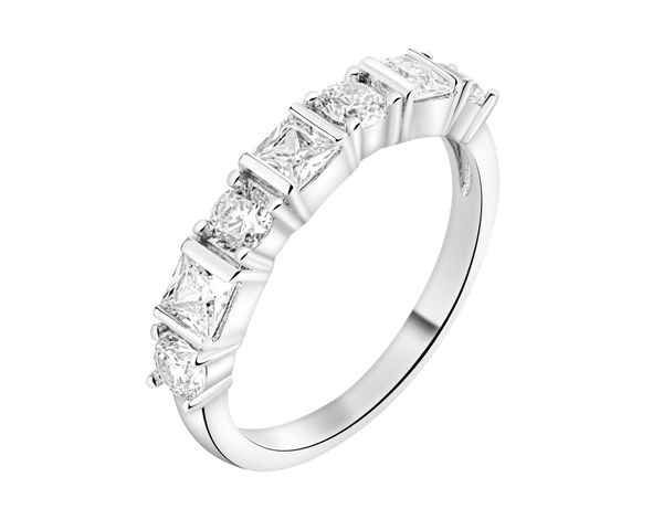 Pierścionek srebrny z cyrkoniami. Szare pierścionki Apart, z cyrkonią, srebrne. Za 129.00 zł.