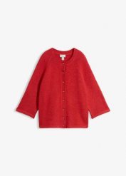 Kardigan, rękawy 3/4. Brązowe kardigany bonprix, bez wzorów. Za 129.99 zł.