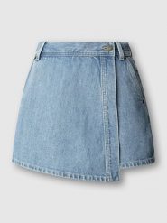 Pepe Jeans Spódnico-spodenki w kolorze błękitnym rozmiar: W29. Niebieskie spódnice Pepe Jeans, z aplikacjami, z jeansu, mini. Za 214.70 zł.