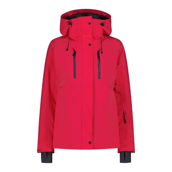Kurtka narciarska damska CMP 34W3926. Czarne kurtki narciarskie CMP, bez wzorów, z materiału, z kapturem, narciarskie. Za 569.99 zł.