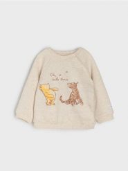 Bluza crewneck Winnie the Pooh - kremowy. Białe bluzy Sinsay, l, bez wzorów, bez kaptura. Za 17.99 zł.