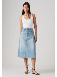 Levi's Spódnica dżinsowa w kolorze błękitnym rozmiar: W27. Niebieskie spódnice Levi's®, s, z aplikacjami, z bawełny, klasyczne, midi. Za 154.95 zł.