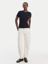 Polo Ralph Lauren Sweter 211971873006 Granatowy Slim Fit. Niebieskie swetry Polo Ralph Lauren, xs, bez wzorów, z bawełny, bez ramiączek. Za 819.99 zł.