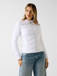 Guess Kurtka przejściowa 180536 Biały Classic Fit. Białe kurtki Guess, xxl, z aplikacjami, bez kaptura. Za 695.00 zł.