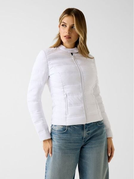 Guess Kurtka przejściowa 180536 Biały Classic Fit. Białe kurtki Guess, xxl, z aplikacjami, bez kaptura. Za 695.00 zł.