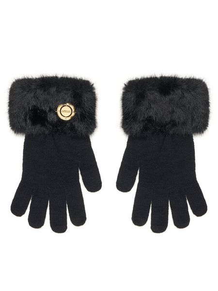 Guess Rękawiczki Damskie AW5410 POL02 Czarny. Czarne rękawiczki Guess, z aplikacjami, z dzianiny. Za 239.99 zł.