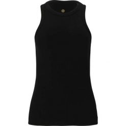 Damski tank top Athlecia Lankae. Czarne topy Athlecia, bez wzorów, z bawełny, bez kołnierzyka, bez ramiączek. Za 99.90 zł.