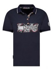Geographical Norway Koszulka polo w kolorze granatowym rozmiar: XL. Niebieskie koszulki polo Geographical Norway, xl, bez wzorów, z bawełny, bez kołnierzyka, bez ramiączek. Za 72.45 zł.
